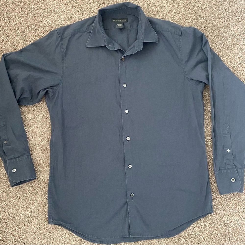 Men's Blue Shirt banana republic Size Small